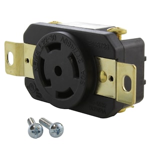 AC WORKS® 30A 277/480V NEMA L22-30R Flush Mount Locking Industrial