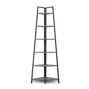 CAPHaus 71 In. 6-Shelf Corner Unit Organizer in Grey | The Home